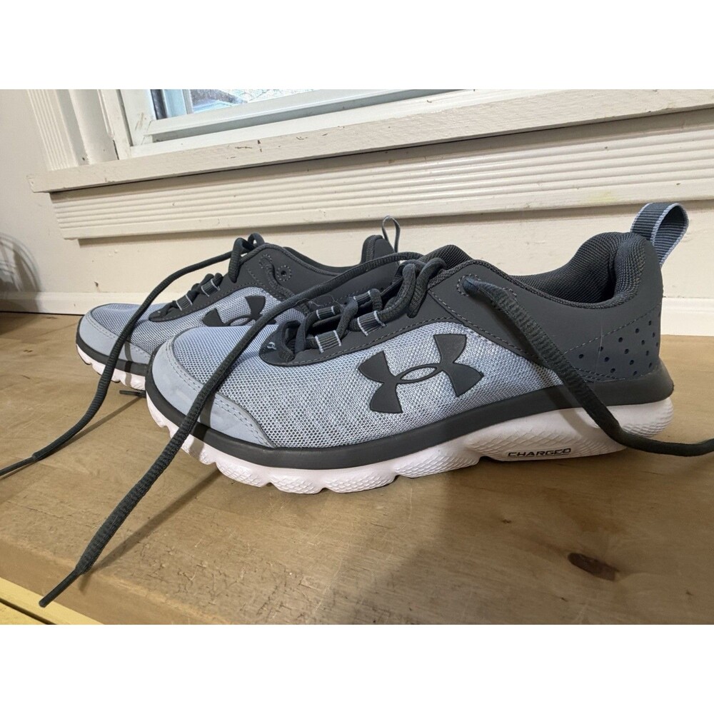 UNDER ARMOUR DELUXE FOAM SNEAKER GRAY /BLUE 7.5 FABRIC 4205495780 - Picture 3 of 10